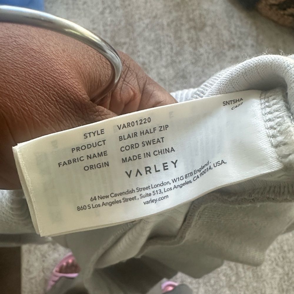 Varley Blair Half Zip Cord Sweatshirt L - Picture 9 of 9